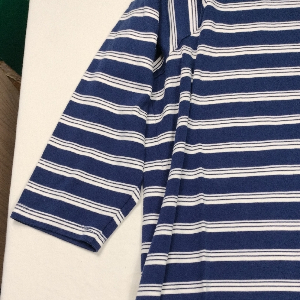 Lands' End Blue and White Striped Dress - Picture 3 of 10
